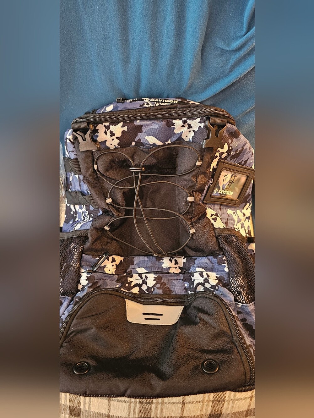 Blue Camo Baseball Backpack - Sports Backpack - Picture 5 of 5